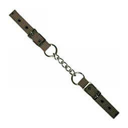 Nylon Single Chain Curb Strap Brown - Item # 46664