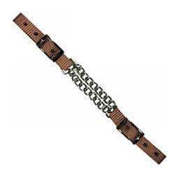 Nylon Double Chain Curb Strap Brown - Item # 46665