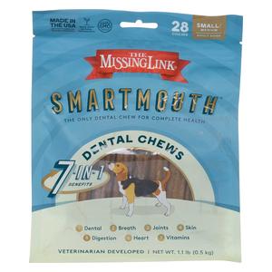 Missing Link Smartmouth Dental Chews for Dogs S/M (28 ct) - Item # 46749