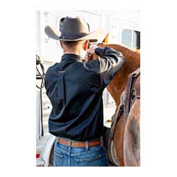 Solid Twill Long Sleeve Mens Shirt Black - Item # 46859