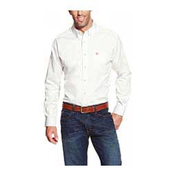 Solid Twill Long Sleeve Mens Shirt White - Item # 46859