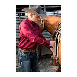 Solid Twill Long Sleeve Mens Shirt Burgundy - Item # 46859