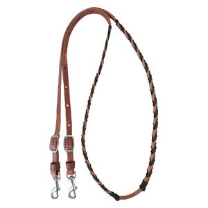 Latigo Laced Barrel Horse Rein Black - Item # 46933