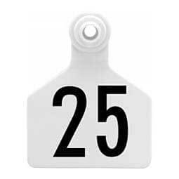 Stockman 2-piece Numbered Calf ID Ear Tags White - Item # 46947C