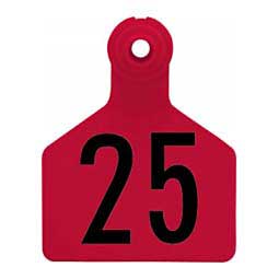 Stockman 2-piece Numbered Calf ID Ear Tags Red - Item # 46947C