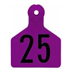 Stockman 2-piece Numbered Calf ID Ear Tags Dark Purple - Item # 46947C