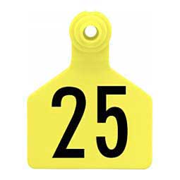 Stockman 2-piece Numbered Calf ID Ear Tags Yellow - Item # 46947C