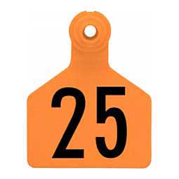Stockman 2-piece Numbered Calf ID Ear Tags Orange - Item # 46947