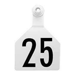 Stockman 2-piece Numbered Cattle ID Ear Tags White - Item # 46949