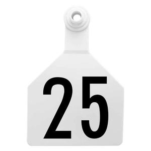 Stockman 2-Piece Numbered Cattle ID Ear Tags White - Item # 46949
