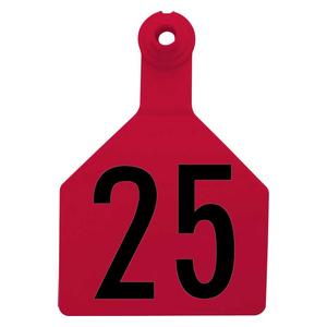 Stockman 2-Piece Numbered Cattle ID Ear Tags Red - Item # 46949
