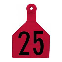 Stockman 2-piece Numbered Cattle ID Ear Tags Red - Item # 46949