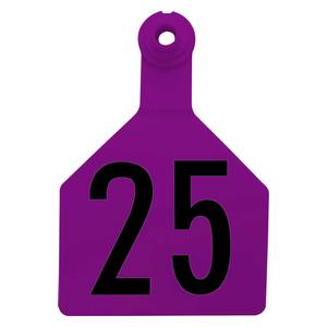 Stockman 2-Piece Numbered Cattle ID Ear Tags Dark Purple - Item # 46949