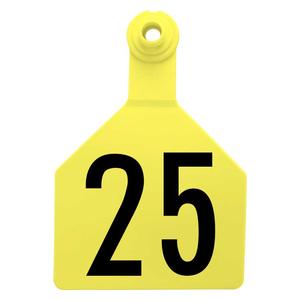 Stockman 2-Piece Numbered Cattle ID Ear Tags Yellow - Item # 46949
