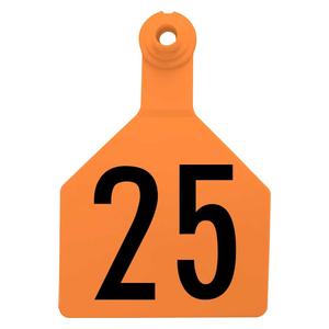 Stockman 2-Piece Numbered Cattle ID Ear Tags Orange - Item # 46949