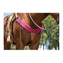 Colored 3" Mohair Horse Breast Collar Pink - Item # 46979