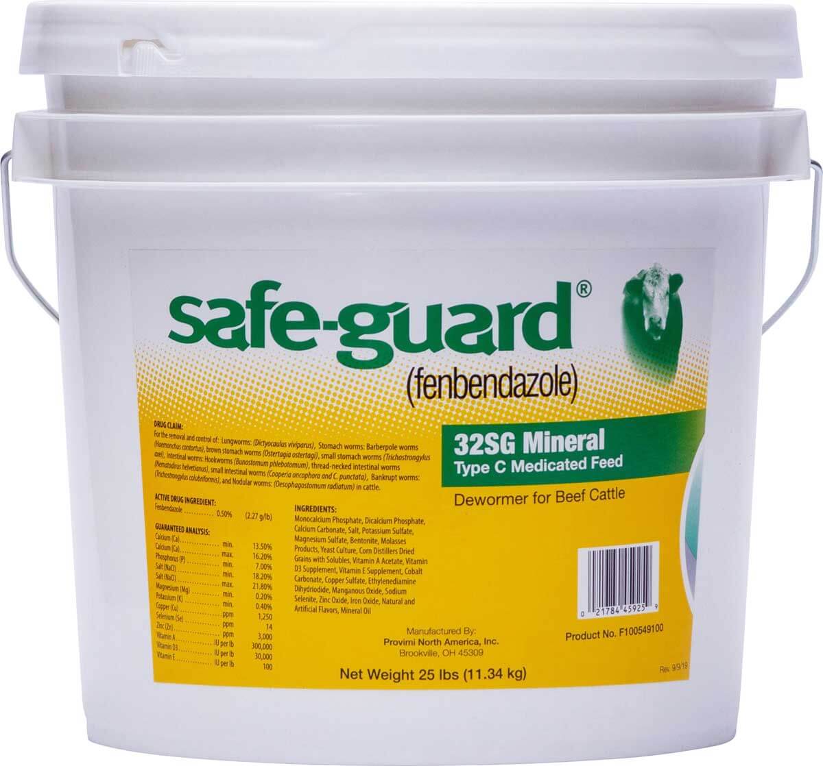 Safe-Guard 32SG Mineral Dewormer for Beef Cattle Merck - Feed Grade