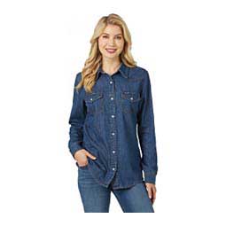 Denim Long Sleeve Womens Shirt Blue - Item # 47030