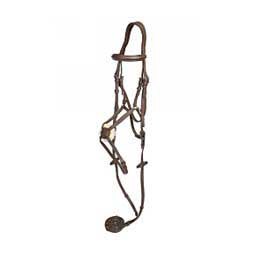 Henri De Rivel Kushy Plain Raised Figure Eight Noseband Horse Bridle Havana Brown - Item # 47127
