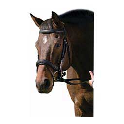 Henri De Rivel Pro Padded Raised Dressage Bridle with Crank Flash Noseband and Web Reins Black - Item # 47131