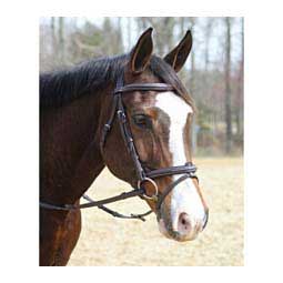 Henri De Rivel Kushy Horse Bridle with Detachable Flash Havana Brown - Item # 47137