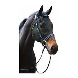 Henri De Rivel Pro Padded Dressage Bridle with Web Reins Black/White - Item # 47140