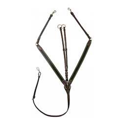 Henri De Rivel Pro Elastic Breastplate Martingale with Running Attachment Nut/Navy - Item # 47178