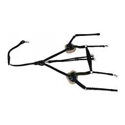 Henri De Rivel Pro 5 Point Elastic Breastplate Martingale with Running Attachment Black - Item # 47182