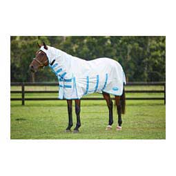Comfitec Sweet Itch Shield Combo Horse Fly Sheet White/Blue - Item # 47241