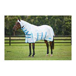 ComFiTec Sweet Itch Shield Combo Horse Fly Sheet White/Blue - Item # 47241