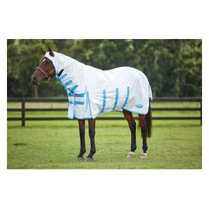 Comfitec Sweet Itch Shield Combo Horse Fly Sheet White/Blue - Item # 47241C