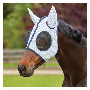Kool Coat Classic Horse Fly Mask White/Navy - Item # 47244