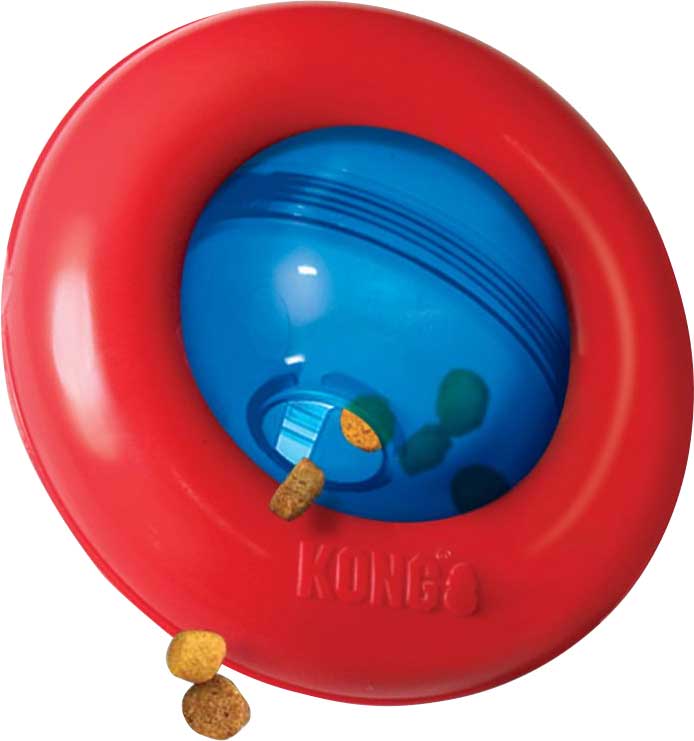 Kong Gyro Ball Spinning Dog Toy, Red/Blue, L