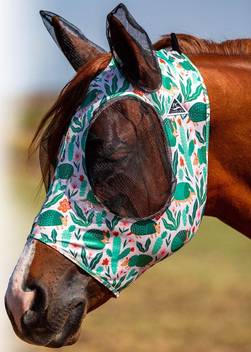 Fly Mask Comfort Fit Deluxe Horse Fly Mask with Ears and Forelock Opening ...