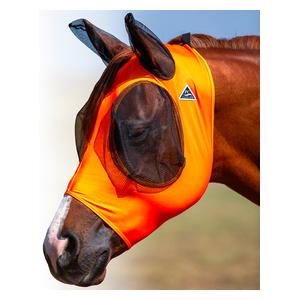 Comfort Fit Deluxe Horse Fly Mask with Ears and Forelock Opening Orange - Item # 47394