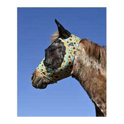 Comfort Fit Deluxe Horse Fly Mask with Ears and Forelock Opening Sunflower - Item # 47394C