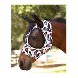 Comfort Fit Deluxe Horse Fly Mask with Ears and Forelock Opening Steerhead - Item # 47394C