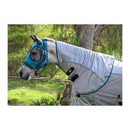 Comfort Fit Horse Neck Cover Charcoal/Pacific Blue - Item # 47396