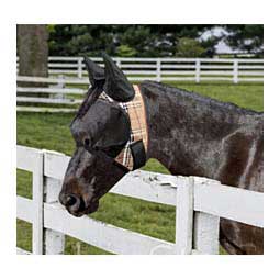 Uviator Horse Fly Mask with Ears Black Plaid - Item # 47466C
