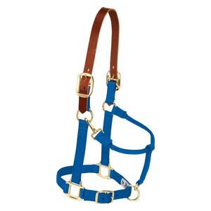Breakaway Horse Halter with Adjustable Chin and Throat Snap Blue - Item # 47634