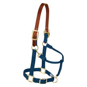 Breakaway Horse Halter with Adjustable Chin and Throat Snap Navy - Item # 47634