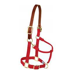 Breakaway Horse Halter with Adjustable Chin and Throat Snap Red - Item # 47634
