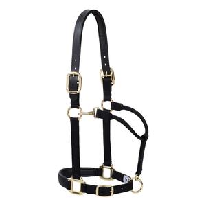Padded Breakaway Horse Halter with Adjustable Chin and Throat Snap Black - Item # 47635