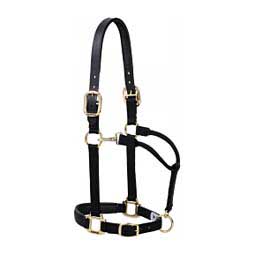 Padded Breakaway Horse Halter with Adjustable Chin and Throat Snap Black - Item # 47635