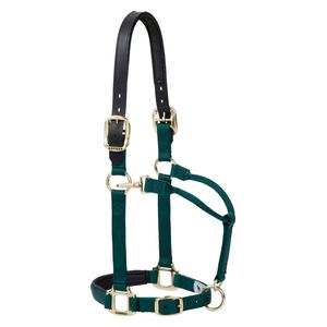 Padded Breakaway Horse Halter with Adjustable Chin and Throat Snap Hunter Green - Item # 47635
