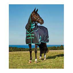Green-Tec Detach-A-Neck Lite Plus Horse Blanket Black/Green - Item # 47674