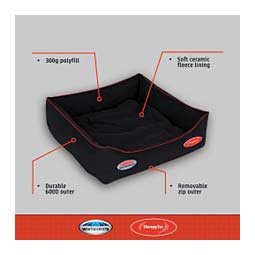 Therapy-Tec Dog Bed Black/Silver/Red - Item # 47698