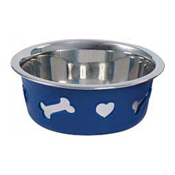 Non-Slip Stainless Steel Silicone Dog Bowl Blue - Item # 47701