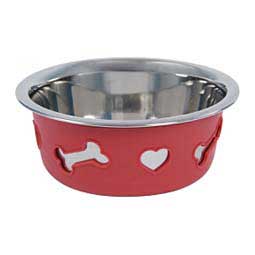Non-Slip Stainless Steel Silicone Dog Bowl Raspberry - Item # 47701