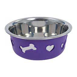 Non-Slip Stainless Steel Silicone Dog Bowl Dark Purple - Item # 47701